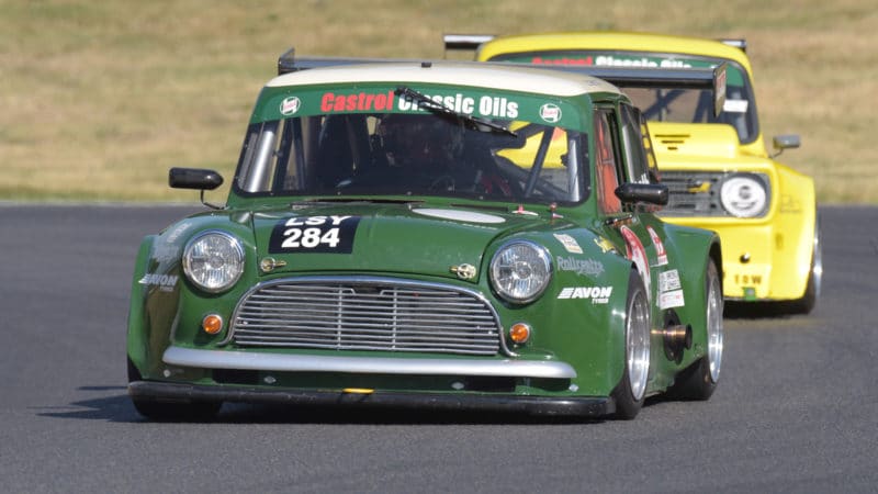 V8 powered Mini of Harvey Death at Brands Hatch in 2022