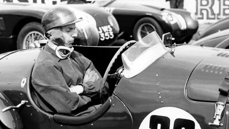 Tony Brooks at a British Automobile Racing Club Members’ Meeting at Goodwood in 1954