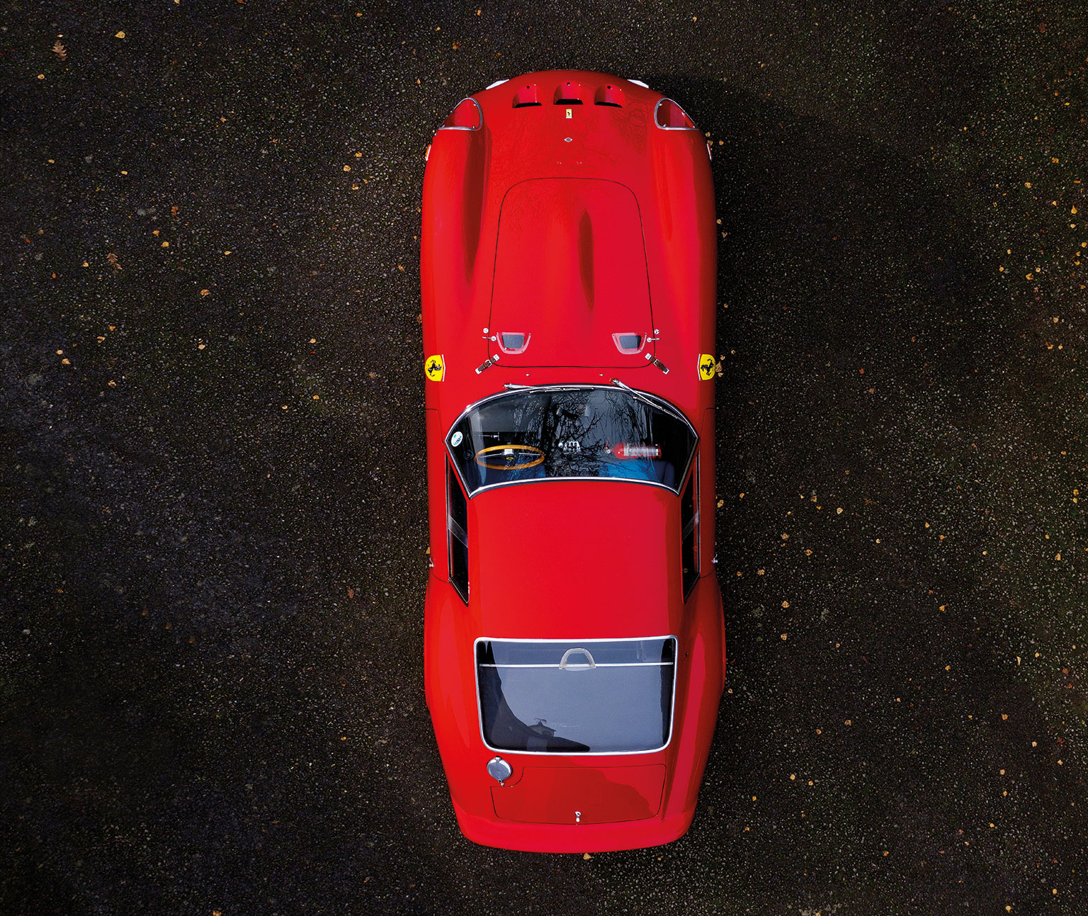 A view of the 250 GTO from the top down