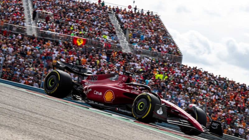 Charles Leclerc in the 2022 US GP