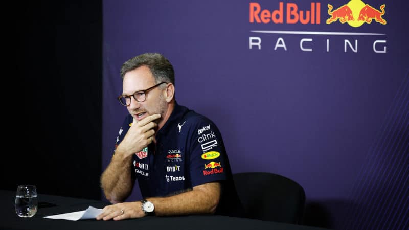 Christian Horner answers questions on Red Bull F1 cost cap breach