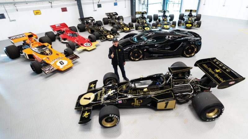 Emerson Fittipaldi with Lotus collection