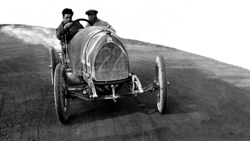 Enzo Ferrari in action as a driver