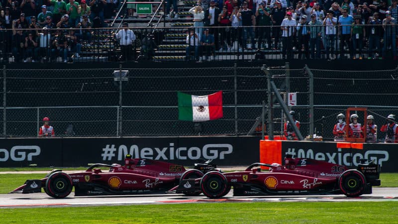 Ferrari-F1-drivers-at-the-2022-Mexican-GP