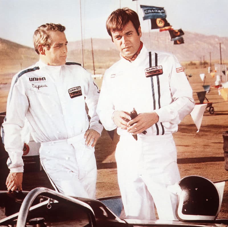 Team-mates, love rivals, but long-time friends off screen. Newman’s Frank Capua next to Wagner’s Lou Erding. Wagner would later admit to being “scared sh**less” by the driving work during filming