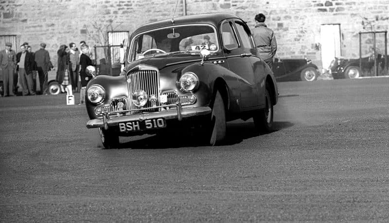 Jim Clark puts his Sunbeam Talbot Mk III through its paces in 1956