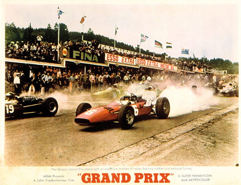 An action scene on a poster for Grand Prix