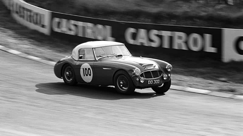 Jim Clark in an Austin-Healey 3000.