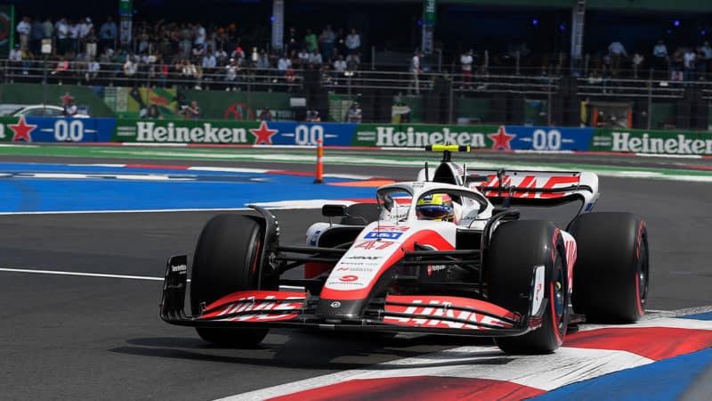 Haas-F1-driver-Mick-Schumacher-at-the-2022-Mexican-GP