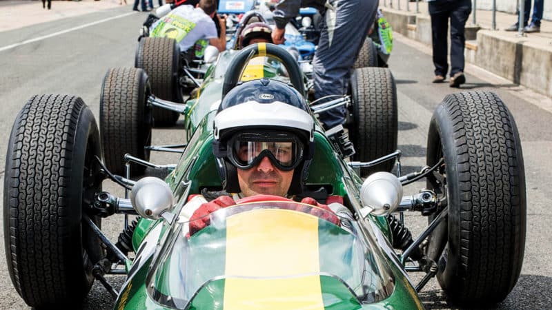 Dario Franchitti about to drive Jim’s Lotus 25