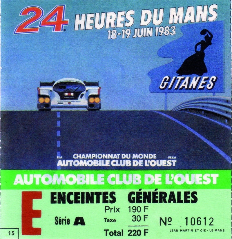 Le Mans 1983 ticket