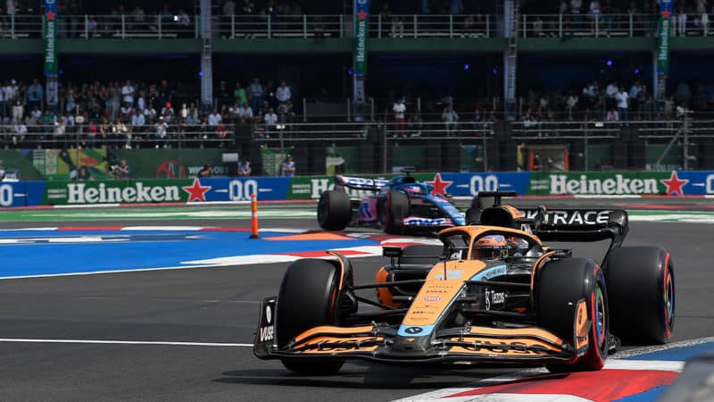 McLaren-F1-driver-Daniel-Ricciardo–at-the-2022-Mexican-GP