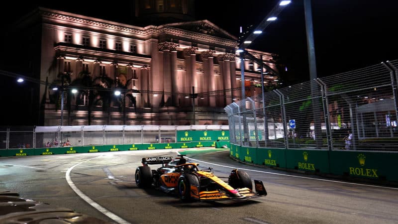 McLaren--F1-driver-Lando-Norris-at-the-2022-Singapore-GP