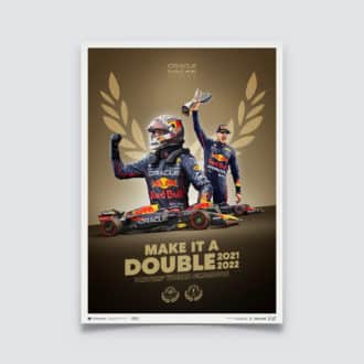 Product image for Oracle Red Bull Racing - Make It A Double - Max Verstappen - 2022 F1® World Drivers' Champion Poster