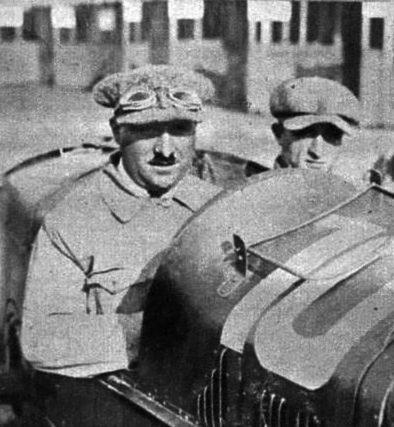 Giuseppe Campari driving an Alfa Romeo P2