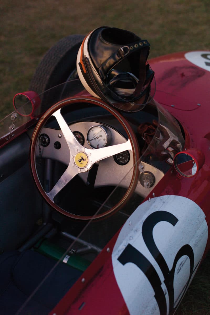 A look inside the cockpit of the Ferrari