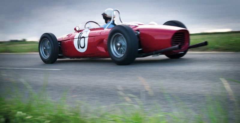 Derek Hill in action in the Ferrari 162