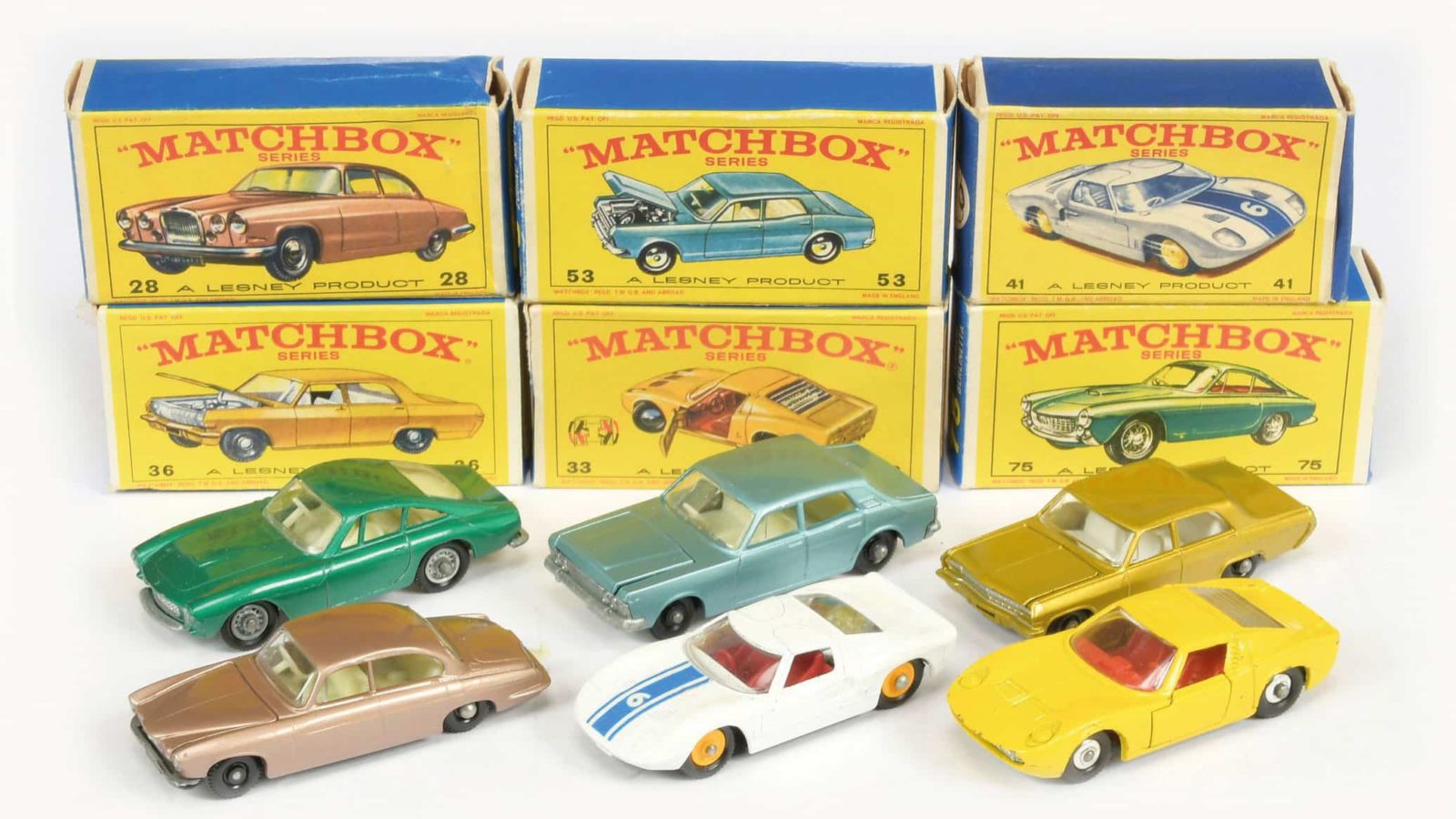 6 Matchbox Cars