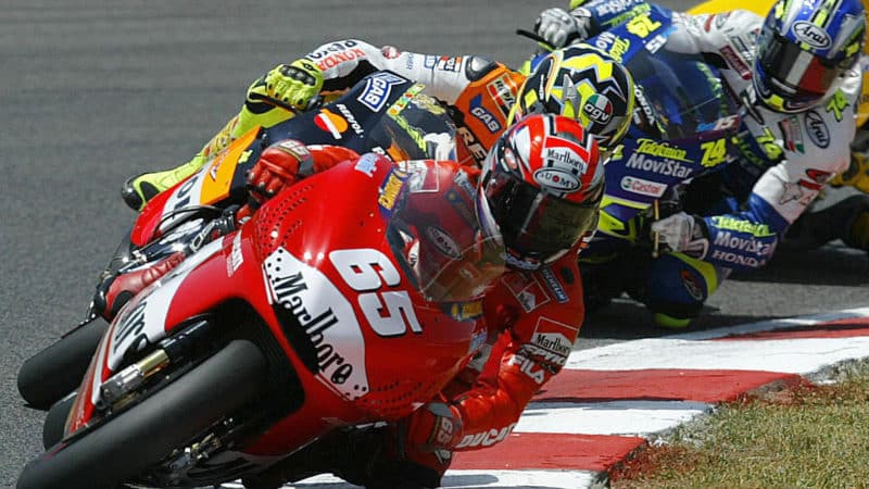 Capirossi-leads-Rossi-in-2003-Barcelona-MotoGP-round