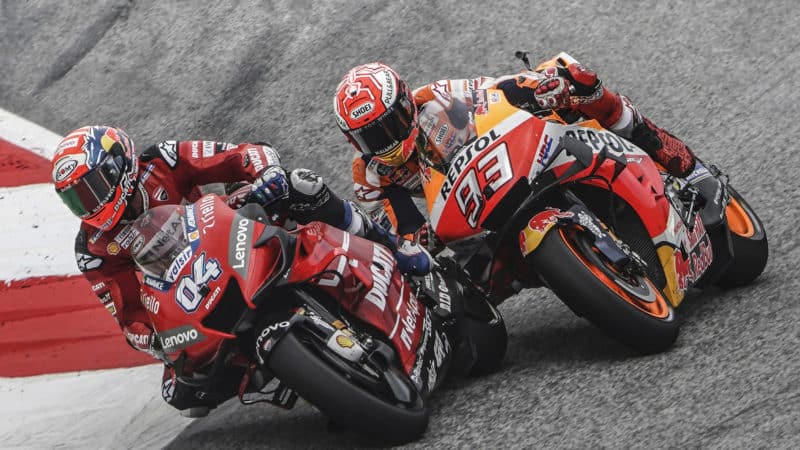 Dovizioso passes Marquez in 2019 Red Bull Ring MotoGP round