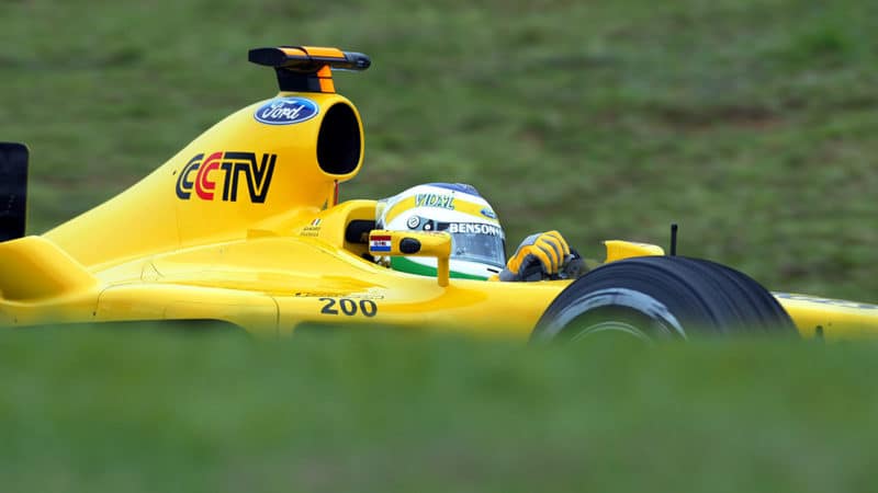 F1-driver-Jordan-Giancarlo-Fisichella-at-the-2003-Brazilian-GP