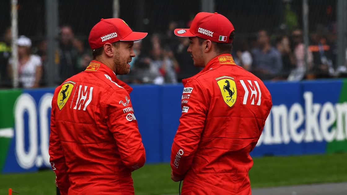 Ferrari drivers Sebastian Vettel and Charles Leclerc discuss the 2019 Mexican GP