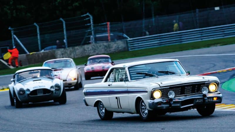 Four Cars racing at Spa