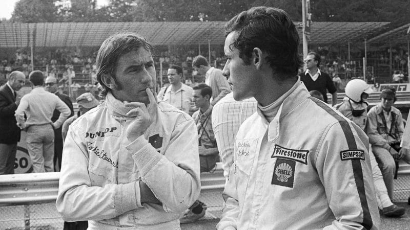 Ickx with Jackie Stewart