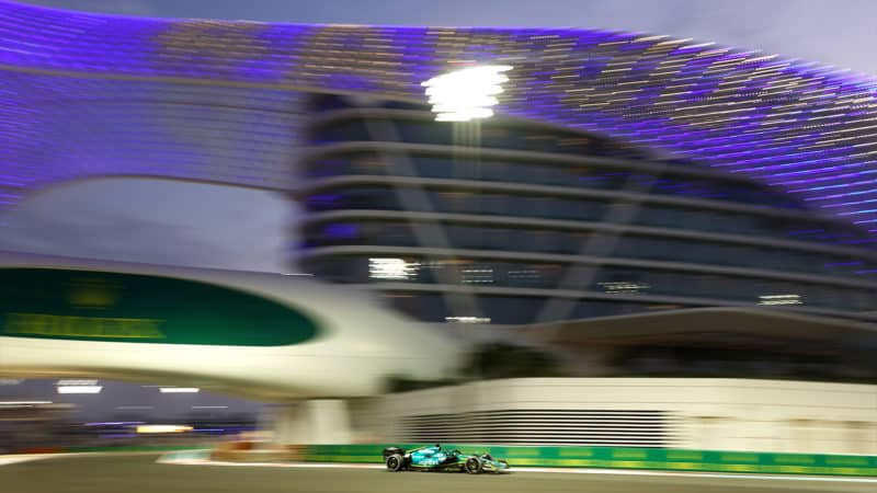 Lance Stroll in the 2022 Abu Dhabi Grand Prix