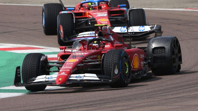 Leclerc Ferrari wheel arches test