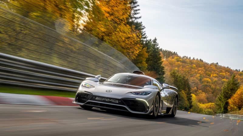 Mercedes AMG One in Nurburgring fastest lap attempt