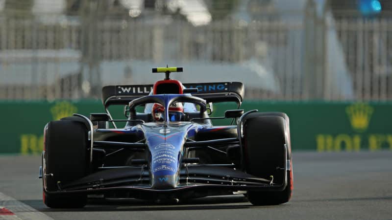 Nicholas Latifi in qualifying for the 2022 Abu Dhabi Grand Prix