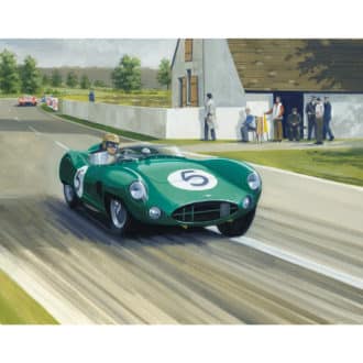 Product image for Carroll Shelby | Aston Martin DBR1 | 1959 24 Hours of Le Mans | Martin Tomlinson | Limited Edition Print