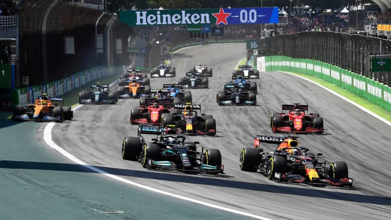 Start of the 2021 Brazilian Grand Prix