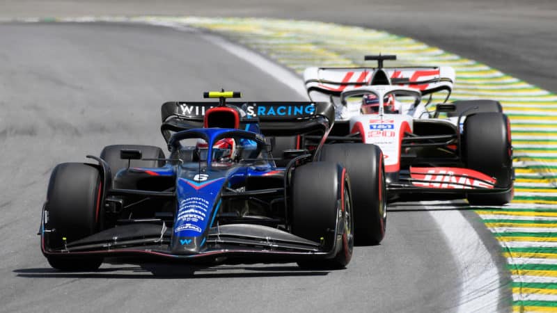 Williams and Haas at Interlagos in the 2022 Sao Paolo Grand Prix