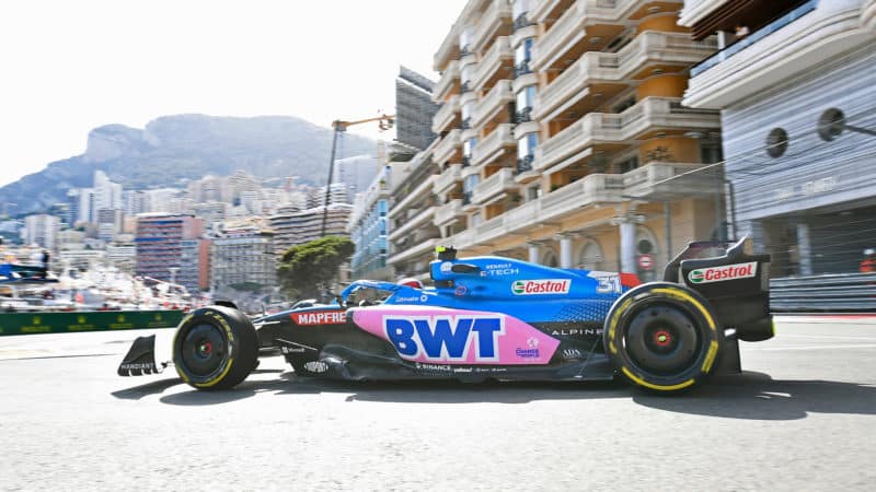 2022 Alpine F1 car at Monaco Grand Prix