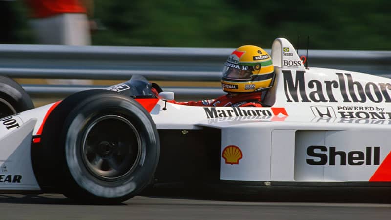 Ayrton Senna McLaren F1 driver 1988 Hungarian GP