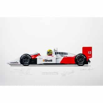 Product image for Ayrton Senna |  McLaren MP4/4 | 1988 | Signed by Steve Nichols, Neil Trundle & Matthew Jeffreys