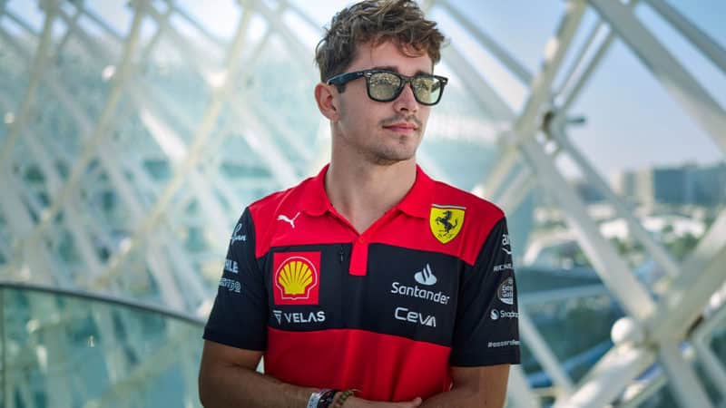 Ferrari F1 team Charles Leclerc 2022 Abu Dhabi GP