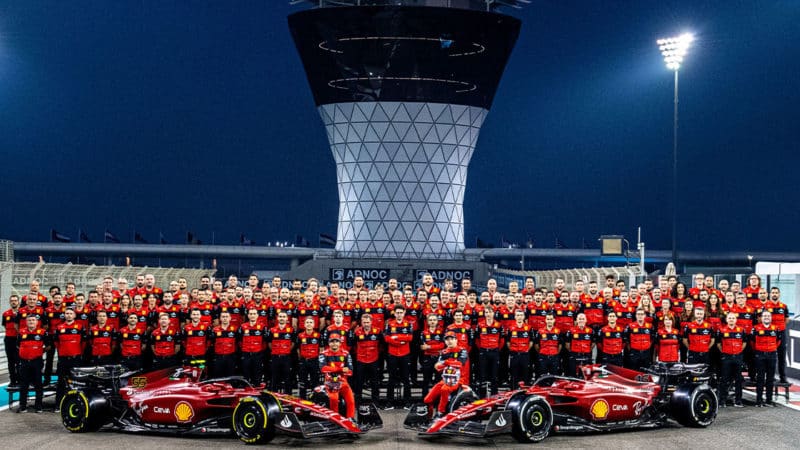Ferrari F1 team photo 2022 Abu Dhabi GP