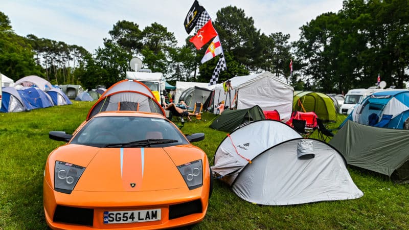 Lamborghini Murcielago in Le Mans 24 Hour camping