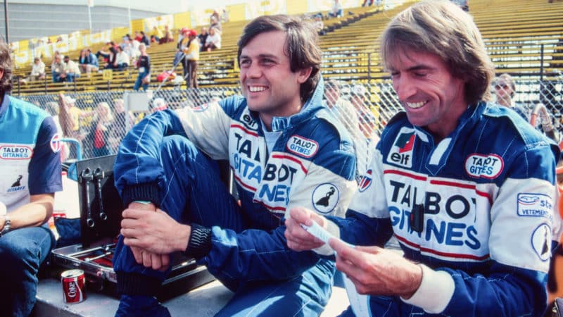 Ligier teammates Patrick Tambay and Jacques Laffite in 1981