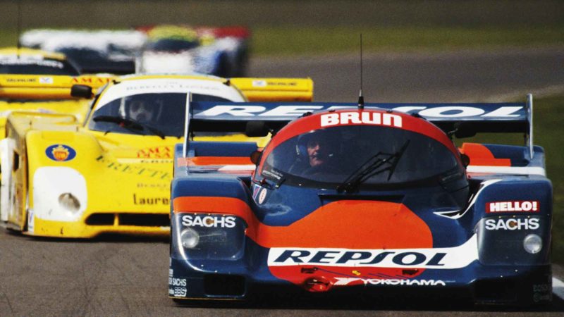 Brun’s Repsol-sponsored 962 team in 1990