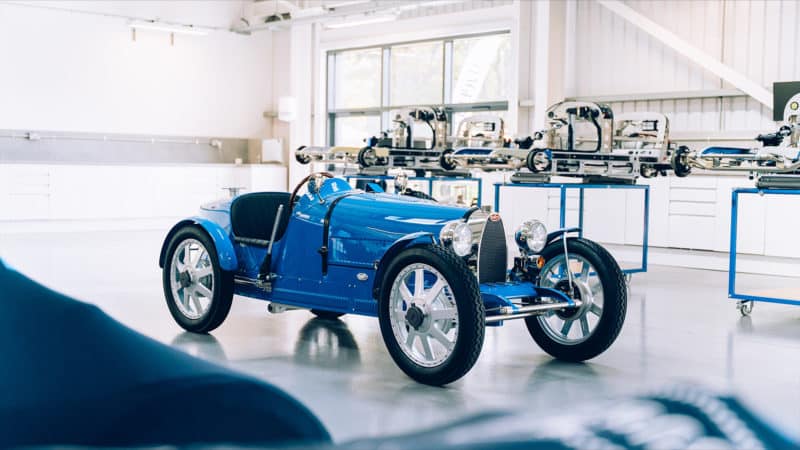 Bugatti Baby II in Little Car Company workshop