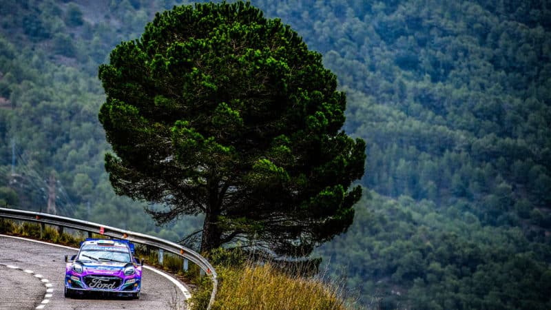 Craig Breen racing for M-Sport at the 2022 Rally Catalunya