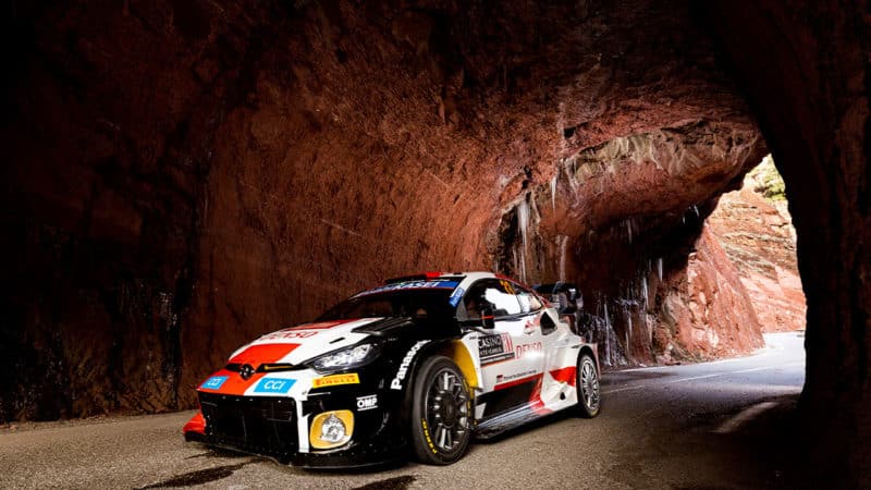 Elfyn Evans Toyota WRC driver at 2023 Monte Carlo Rally