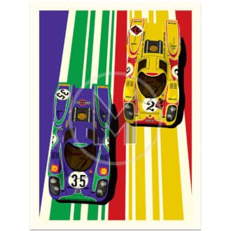 Product image for Famous Liveries: Porsche 917 | The Hippy Porsches | Studio Bilbey | Limited Edition print