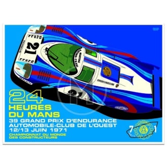 Product image for Porsche 917 Longtail | Le Mans 1971 | Art Print | Poster | Studio Bilbey