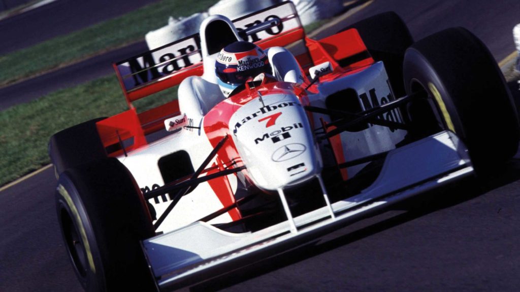 Hakkinen racing at the 1996 Australian GP