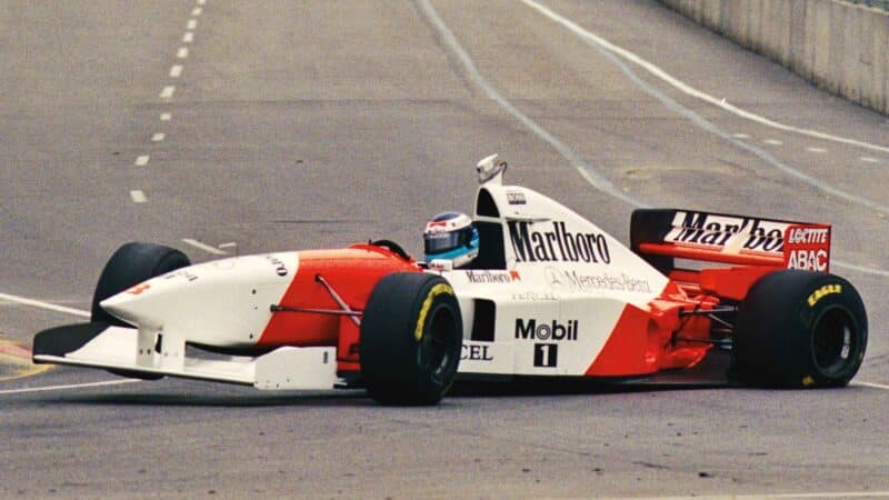 Häkkinen on track at the Australian Grand Prix in Adelaide